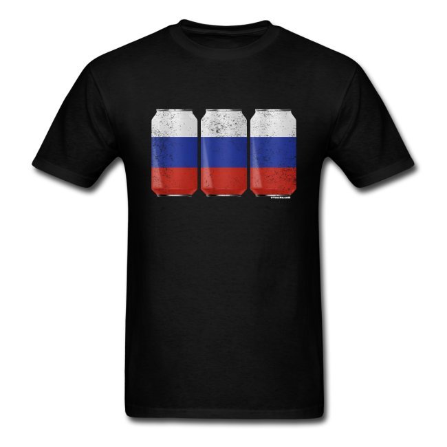Patriotic Beer Cans Russia w Russian Flag