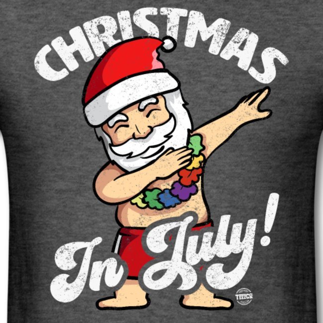 christmas in july funny santa claus dabbing graphic summer clothing for men women boys girls youth and kids 3