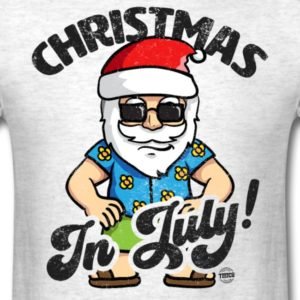 christmas in july funny santa claus graphic summer clothing for men women boys girls youth and kids 11