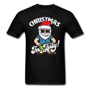 christmas in july funny santa claus graphic summer clothing for men women boys girls youth and kids 2