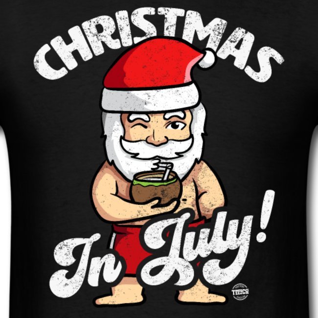 christmas in july funny santa claus graphic summer clothing for men women boys girls youth and kids 7