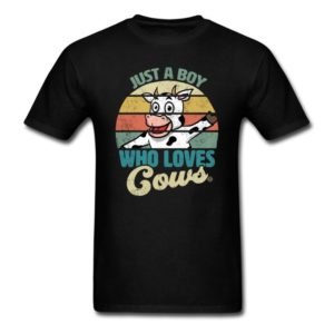 just a boy who loves cows retro style clothing for men boys youth and kids 1