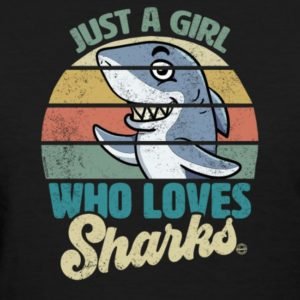 just a girl who loves sharks funny shark gift shirt for girls