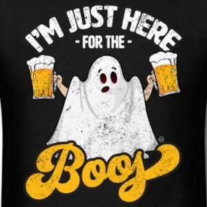 im just here for the boos funny halloween ghost w beer shirts and gifts for men and for women cool halloween drinking shirts for adults