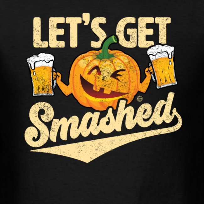 lets get smashed funny pumpkin beer halloween shirts and gifts for men and women