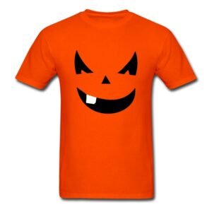 smiling pumpkin face halloween shirts and gifts for men women youth and kids boys and girls