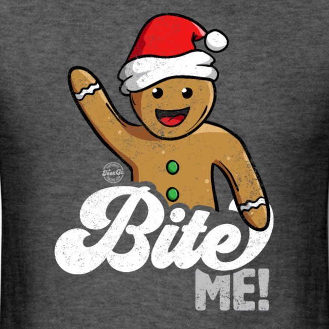 bite me funny gingerbread man christmas cookie shirts gifts