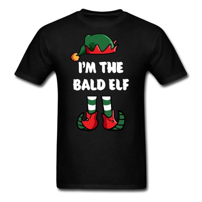 im the bald elf matching family group funny christmas shirts