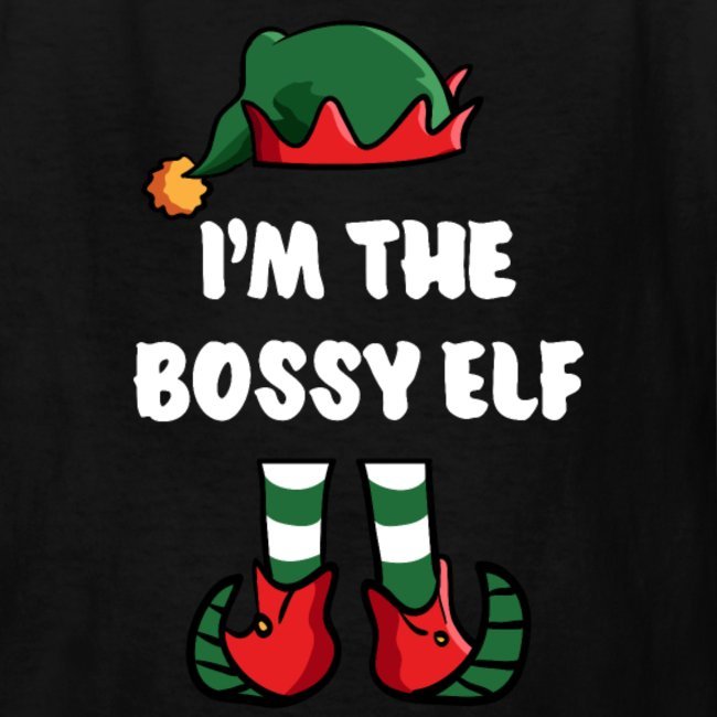 im the bossy elf matching family group funny christmas shirts