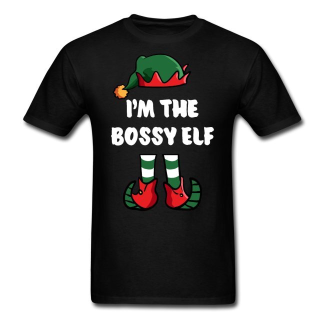 im the bossy elf matching family group funny christmas shirts