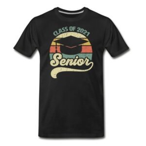 senior class of graduation high school college retro style graphic shirts and gifts for senior graduation party and ceremony cool graduatio