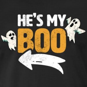 hes my boo cute funny matching couple halloween costumes shirts and gifts for men women youth and kids boys and girls